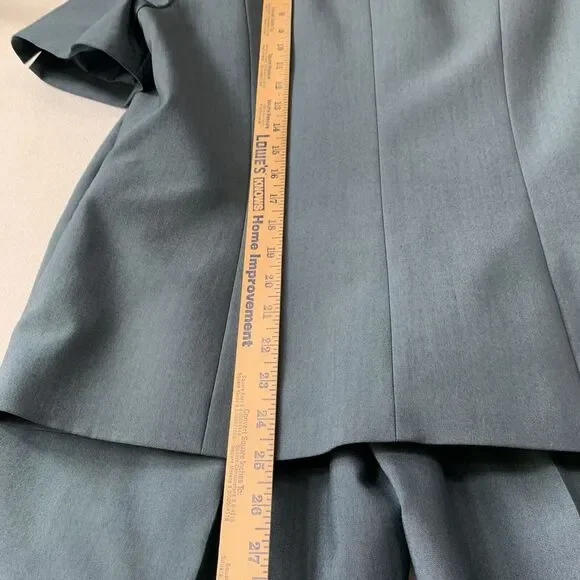 Kasper ASL 2 Piece Pants Suite 12 Short Sleeve Lined Office Career Corp Vintage - Picture 7 of 16